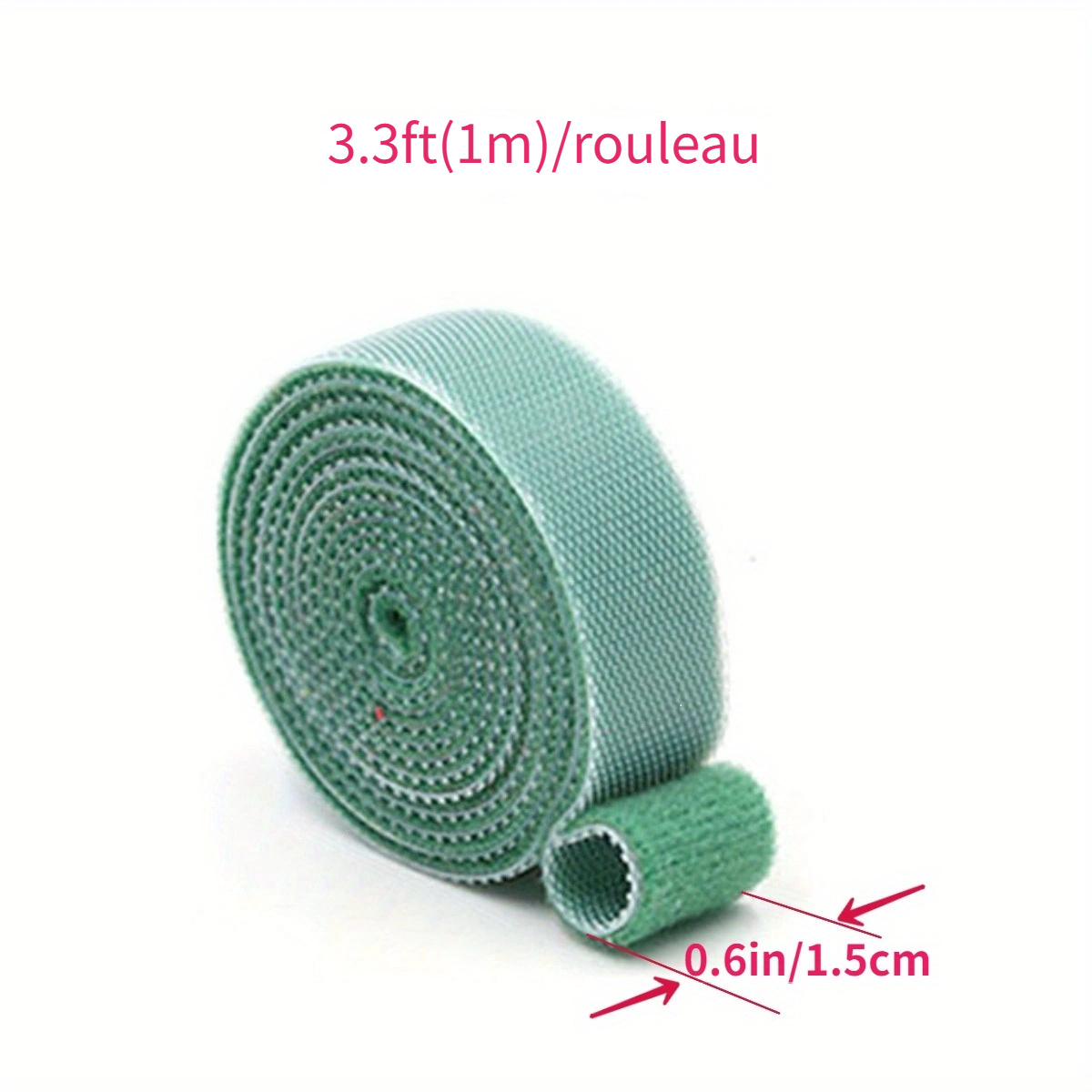 Ruban Velcro Plantes 15m - Attaches Arbres 10mm - Nylon Résistant Intempéries - Jardinage Et Rangement