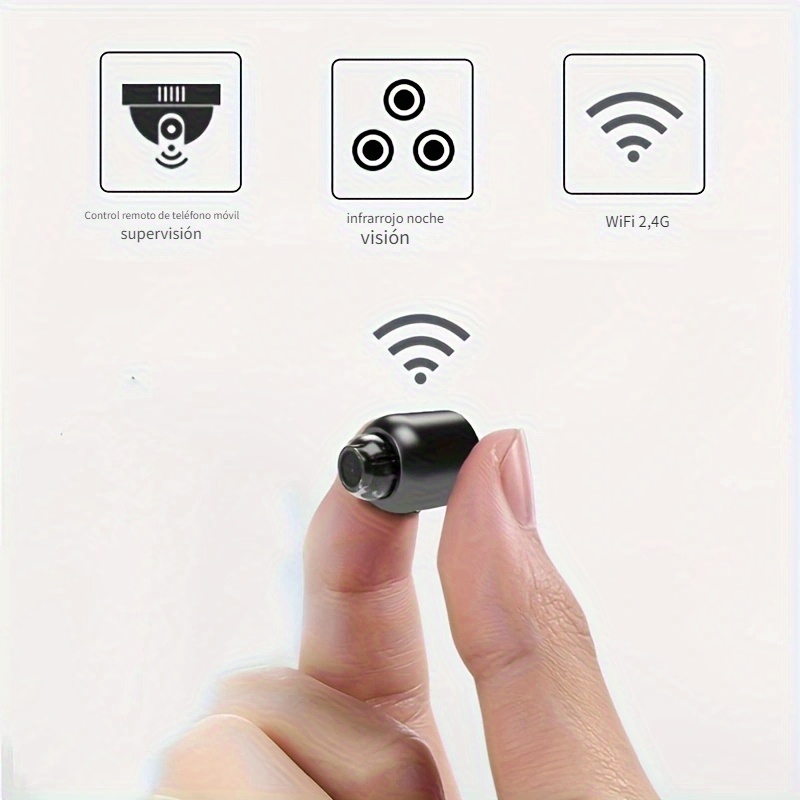 wifi camera: pequeña portátil funciones detección movimiento