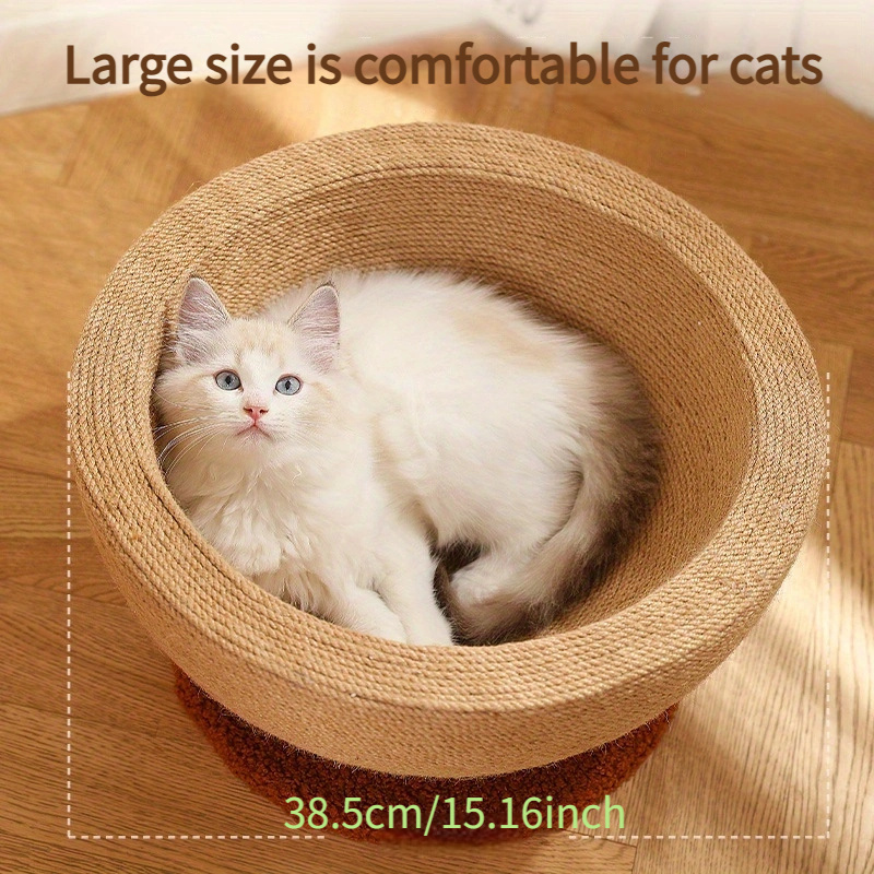 

1pc Inclined Cat Nest, Sisal Cat Scratching Nest, Wear Resistant Cat Scratching Bowl, Cat Grinding Claw Toy
