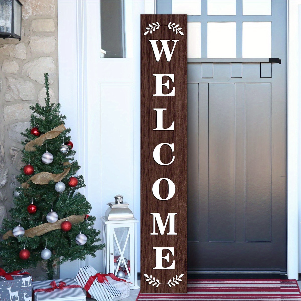 

1pc Welcome Signs Vertical For Front Porch Standing Hanging Large Wooden Welcome Sign For Front Door Home Decoration Classroom Door Farmhouse Decor Outdoor