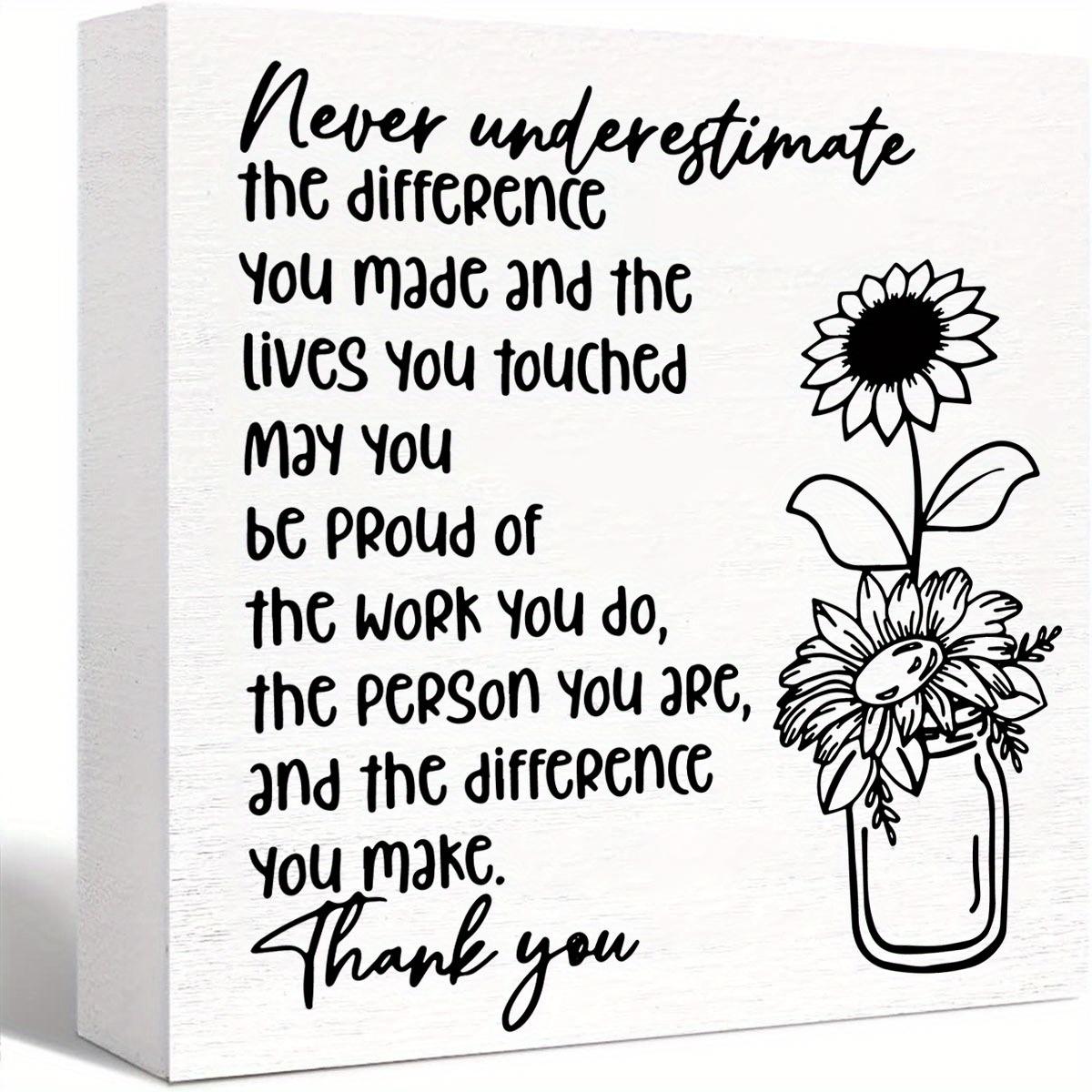 

1pc, Thank You Gift For Women, Coworker, Friends, Teacher, Retirement Gifts For Coworker, Women, Desk Table Shelf Sign Decor, Inspirational Office Gift For Colleague Leaving Job