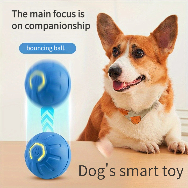 

1pc Automatic Rolling Ball Toy, Dog Chew Ball Toy, Pet Grinding Teeth Toy, Gravity Jumping Ball Toy For Dog Interactive Supplies