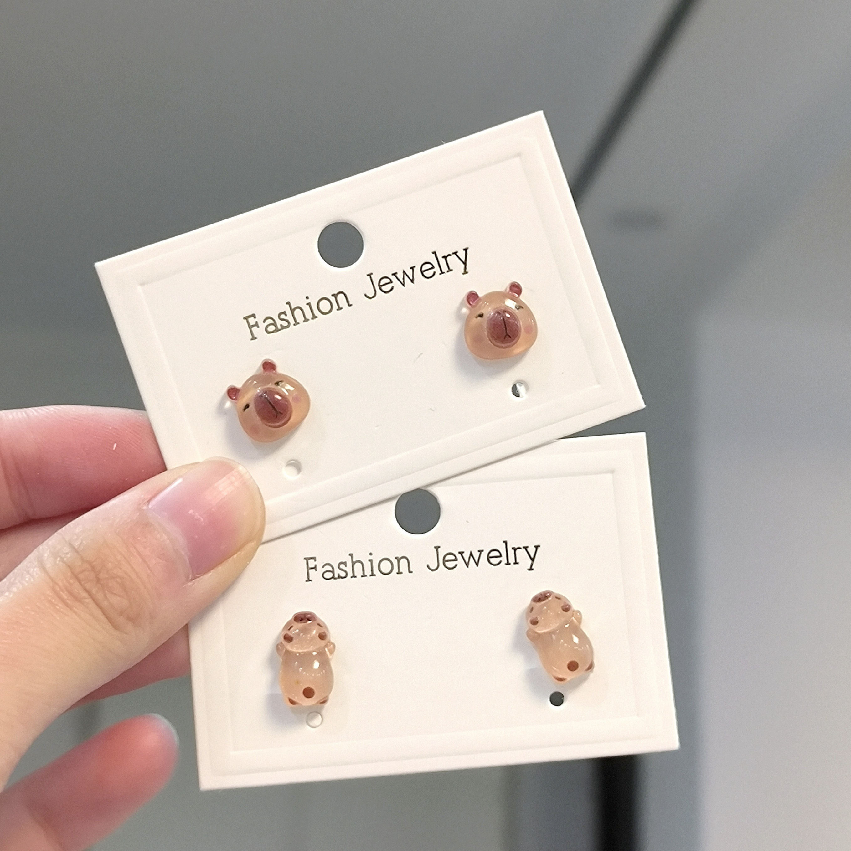 

Of Cartoon Kapibala Capybara Earrings Cute And Interesting Earrings For Girls, Accessories, Holiday Gifts