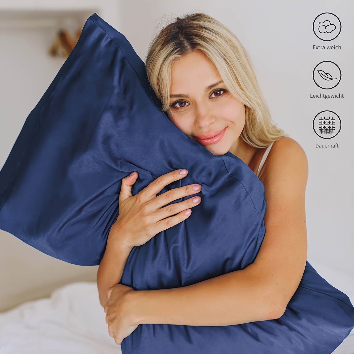   polyester ultra fine microfiber solid color brushed fabric pillowcases for   set of 2 details 7