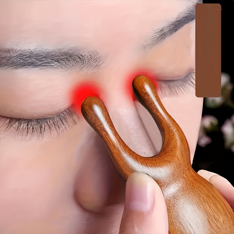 

1pc Eyes Facial Wood Gua Sha Tool, Natural Sandalwood Wooden Nose Guasha Massage Tools, Face Manual Massager Tool, Multifunctional Handheld Meridians Acupoint Massage Tool
