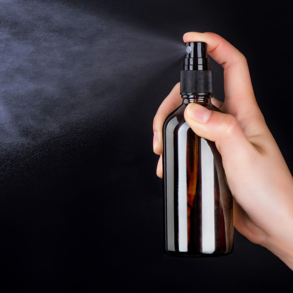 

6pcs 4oz Amber Spray Bottle For Essential Oil, Empty Fine Mist Spray Bottle, Refillable Alcohol Atomizer Liquid Container