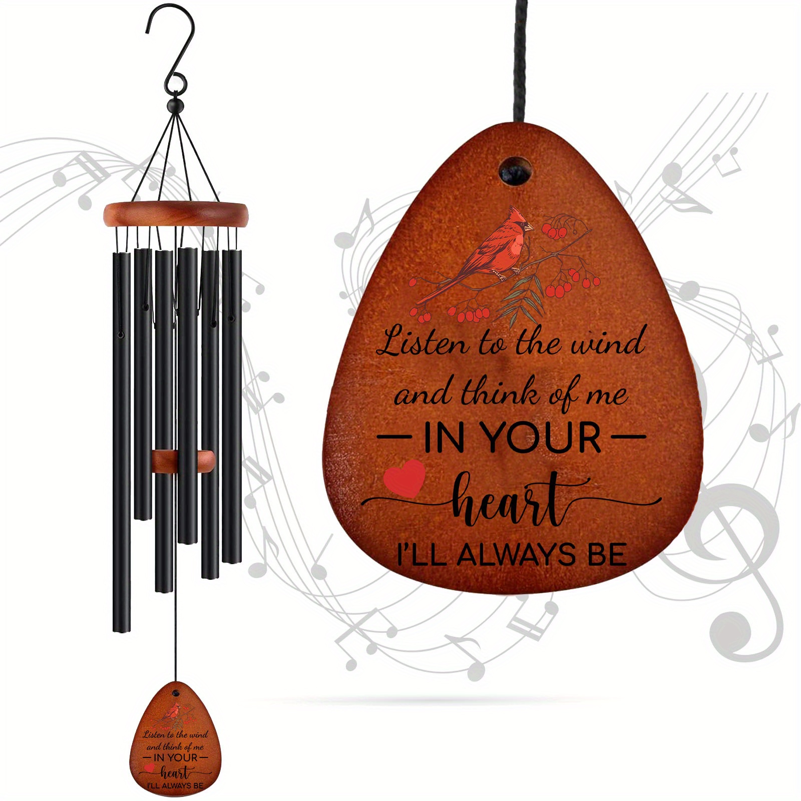 

Sympathy Wind Chimes: A Touching Tribute - Metal, Vintage Style, Suitable For Any Occasion, No Electricity Required