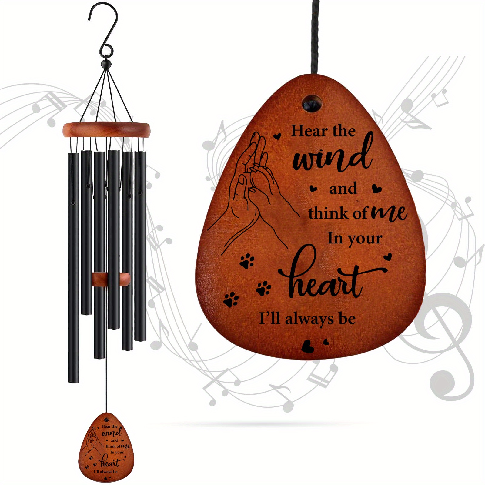 

Pet Loss Sympathy Wind Chime - Memorial Gift, No Power Needed, Outdoor Decor