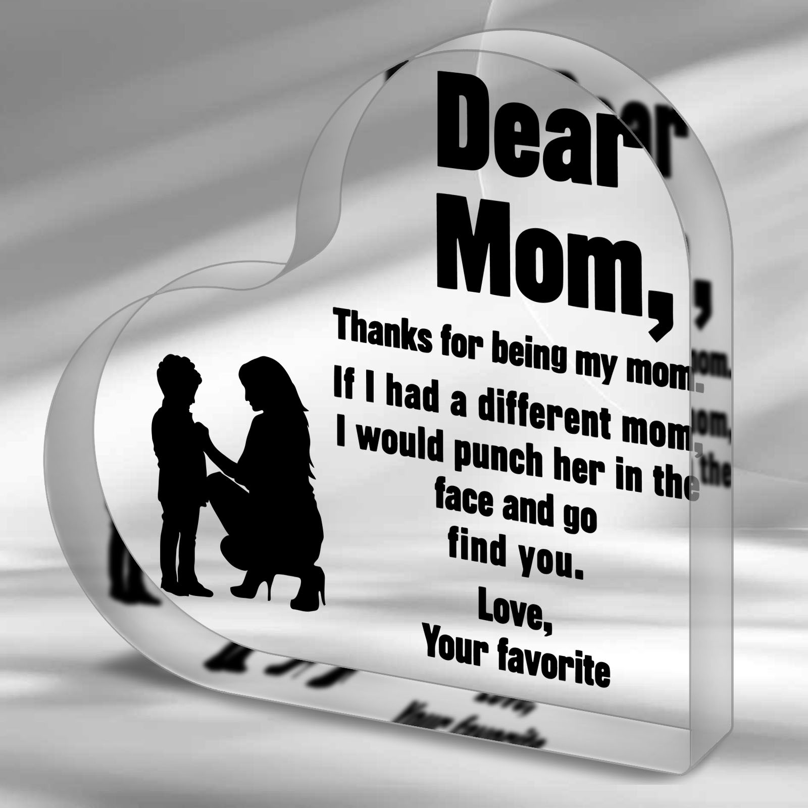 

1pc Mom Birthday Gifts For Mom I Love You Mom Mothers Day Gifts Hug Heart Crystal Paperweight For Mom From Daughter Son For Christmas Mothers Day Birthday Thanksgiving Presents