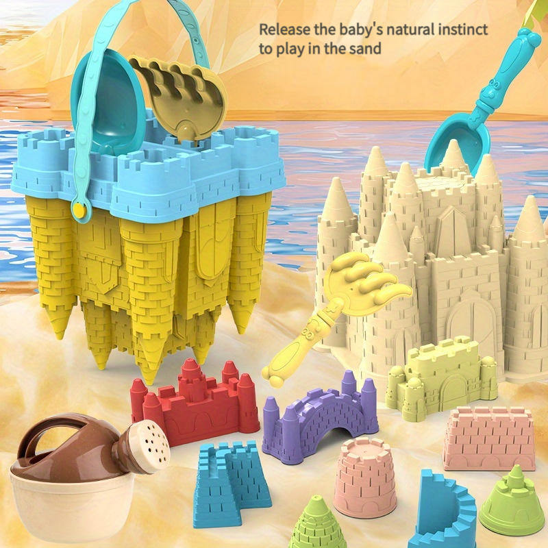 

Castle Model Swimming Beach Playset Large Outdoor Seaside Kindergarten Sand Pit Mold Beach Toy Sea And Beach Accessories Christmas Gifts