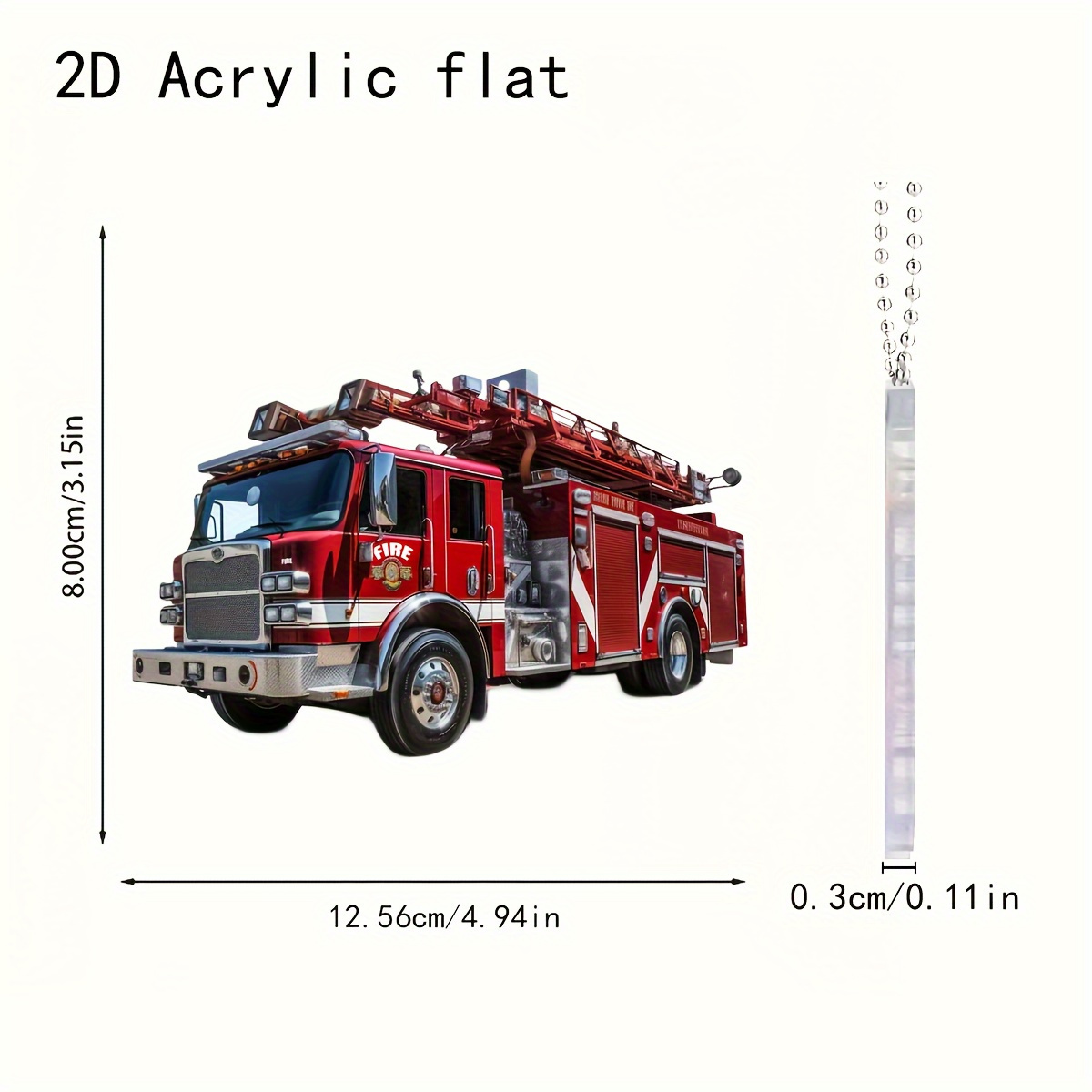 2D Акриловый Декоративный Кулон Пожарной Машины - Temu Germany