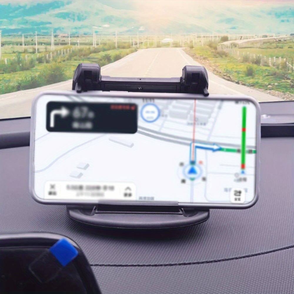 

1pc Car Phone Holder Clip Dashboard 360 Rotation Gps Stand Horizontal Vertical Adjustable