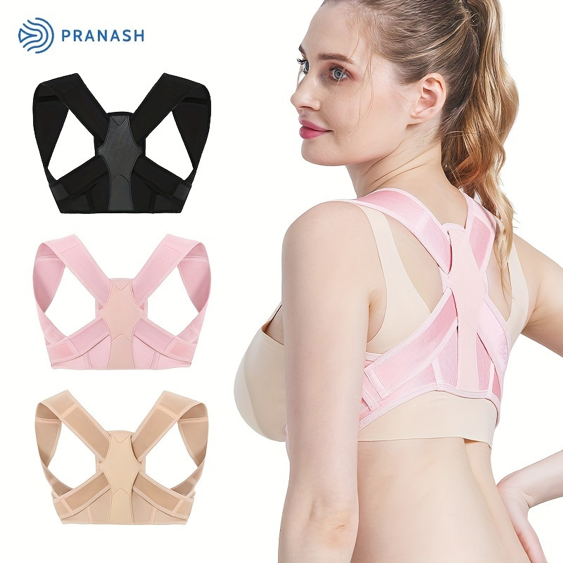  Chest Brace Up for Women Posture Corrector, Posture Corrector  Women Bra Adjustable Underwear Lady Chest Breast Support Upper Back Brace  Band Female X Type Body Strap Vest Prevent Humpback Sagging (L) 