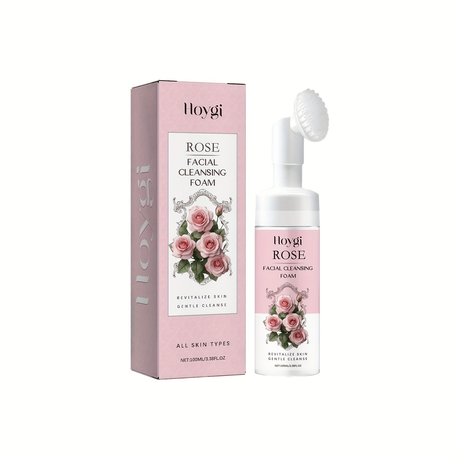 

100ml Rose Facial Cleansing Foam, Gentle Pore Cleansing, Hydrating & Nourishing Face Wash - 3.38 Fl.oz For All Skin Types