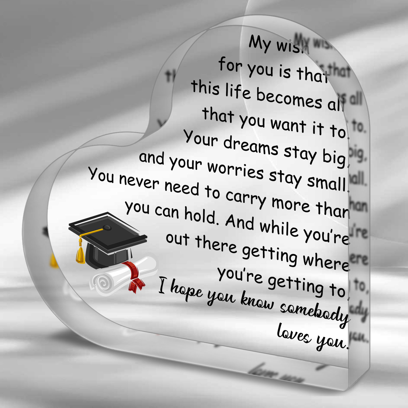 

1pc Graduation Gifts For Her Him, Graduation Desk Decor Acrylic Desk Plaque Sign Home Desk Sign Keepsake Grad Present