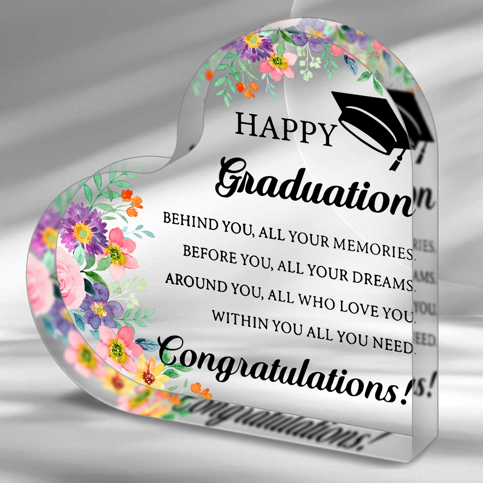 TEMU 1pc 2024 Graduation Inspirational Acrylic Gifts For Of 2024 Graduation Presents University College Middle High School Graduate Souvenir For