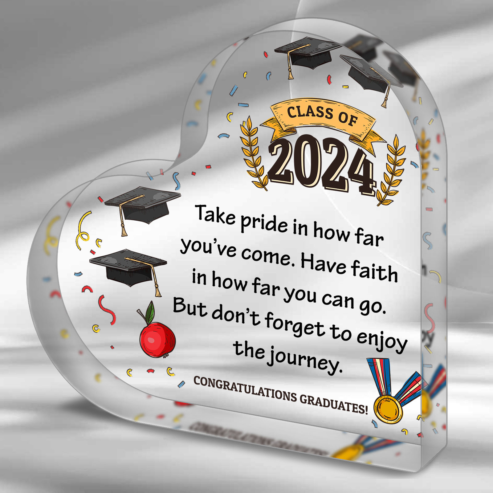 

1pc 2024 Graduation Inspirational Acrylic Gifts For Women Gifts Class Of 2024 Graduation Gifts University College Middle High School Graduate Souvenir For Students Brave Acrylic Gifts (elegant)