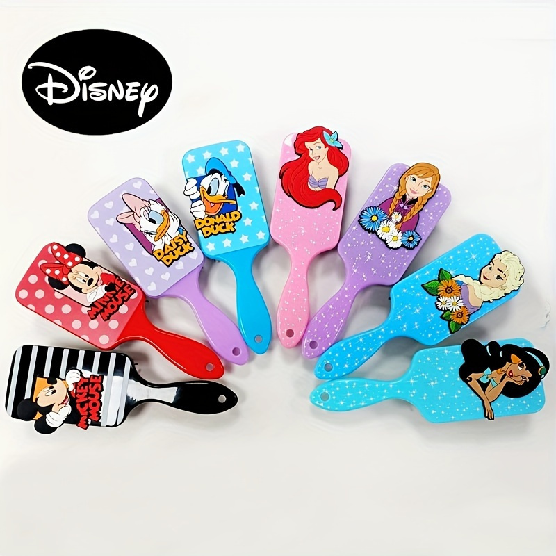 

1pc Disney Mickey Anna Jasmine Princess Pattern Hairdressing Comb Paddle Air Cushion Comb Scalp Massage Hair Comb