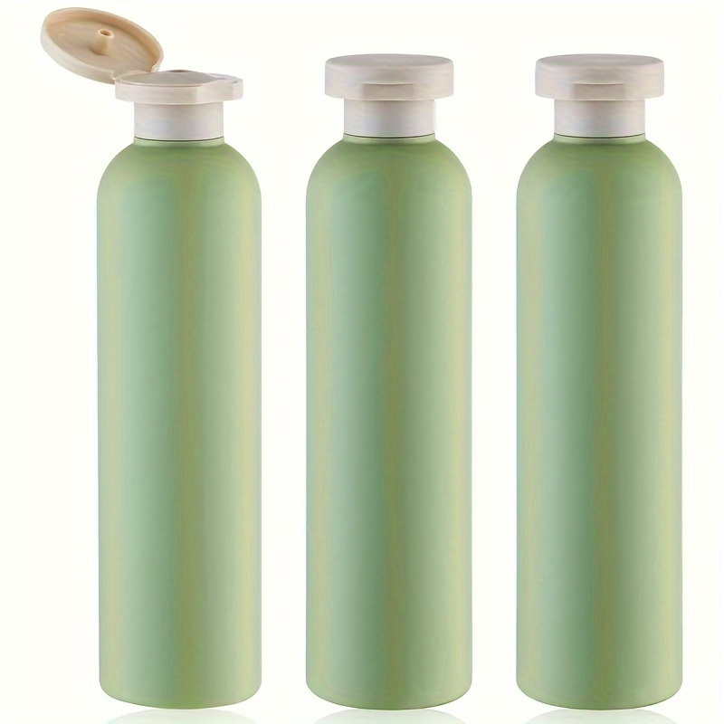 

3pcs Squeeze Bottles 8.79 Oz, Travel Shampoo And Conditioner Bottles, Plastic Refillable Containers For Lotion (260ml, 3pcs, Green)