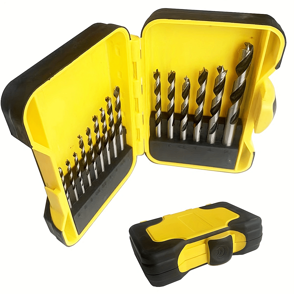 

15pcs Professional Woodworking Drill Bit Set, 3-point Tip Design, High Precision Edge Cleaning, With Durable Storage Box, 3mm-10mm Sizes, For Wood Drilling And Carpentry