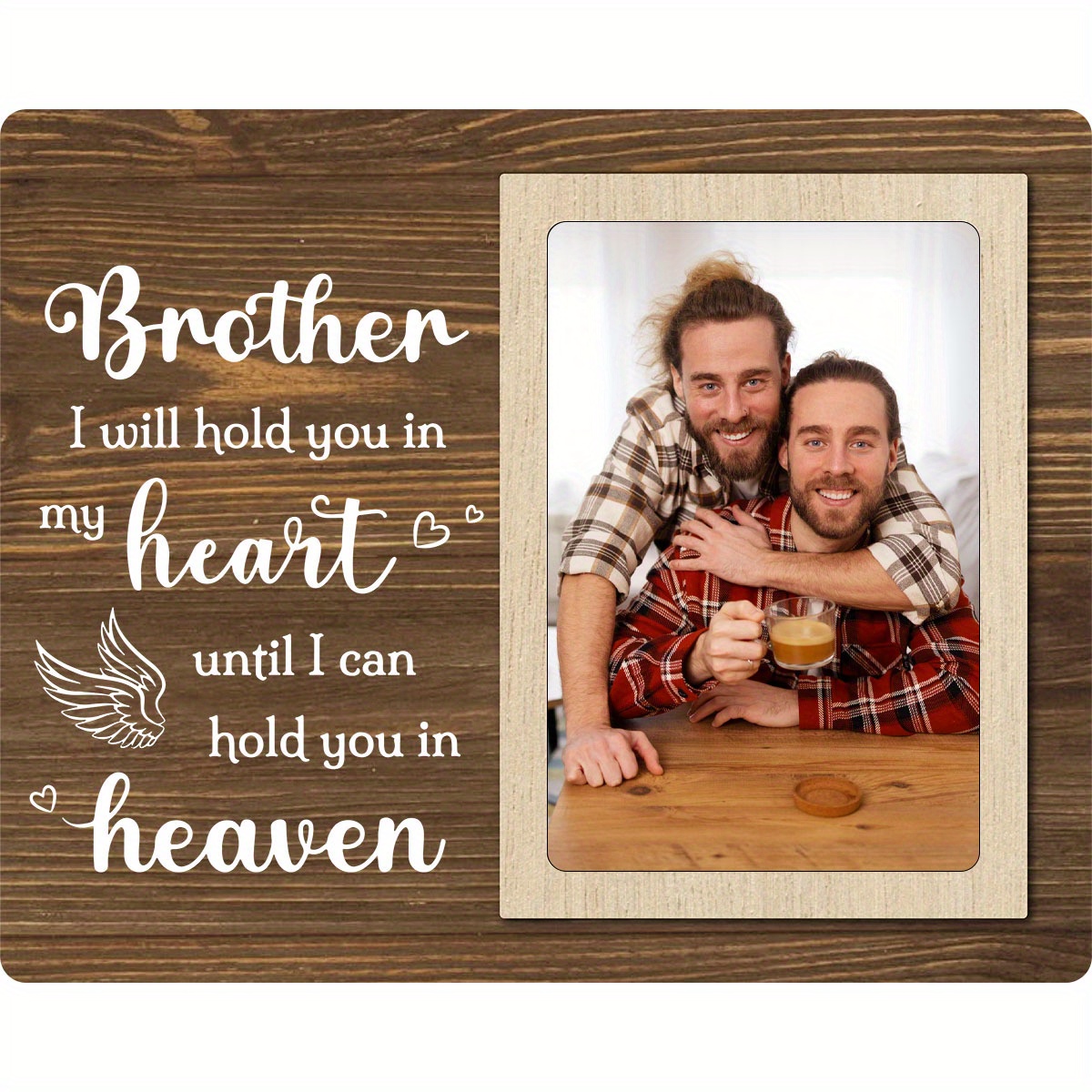 

Brother Memorial Picture Frame - Fits 4x6 Inch Photos - Sympathy Gift For Loss Of Brother - Bereavement Gift For Brother - Brother Memorial Gifts - No Feathers - Suitable For Ages 14 And Up