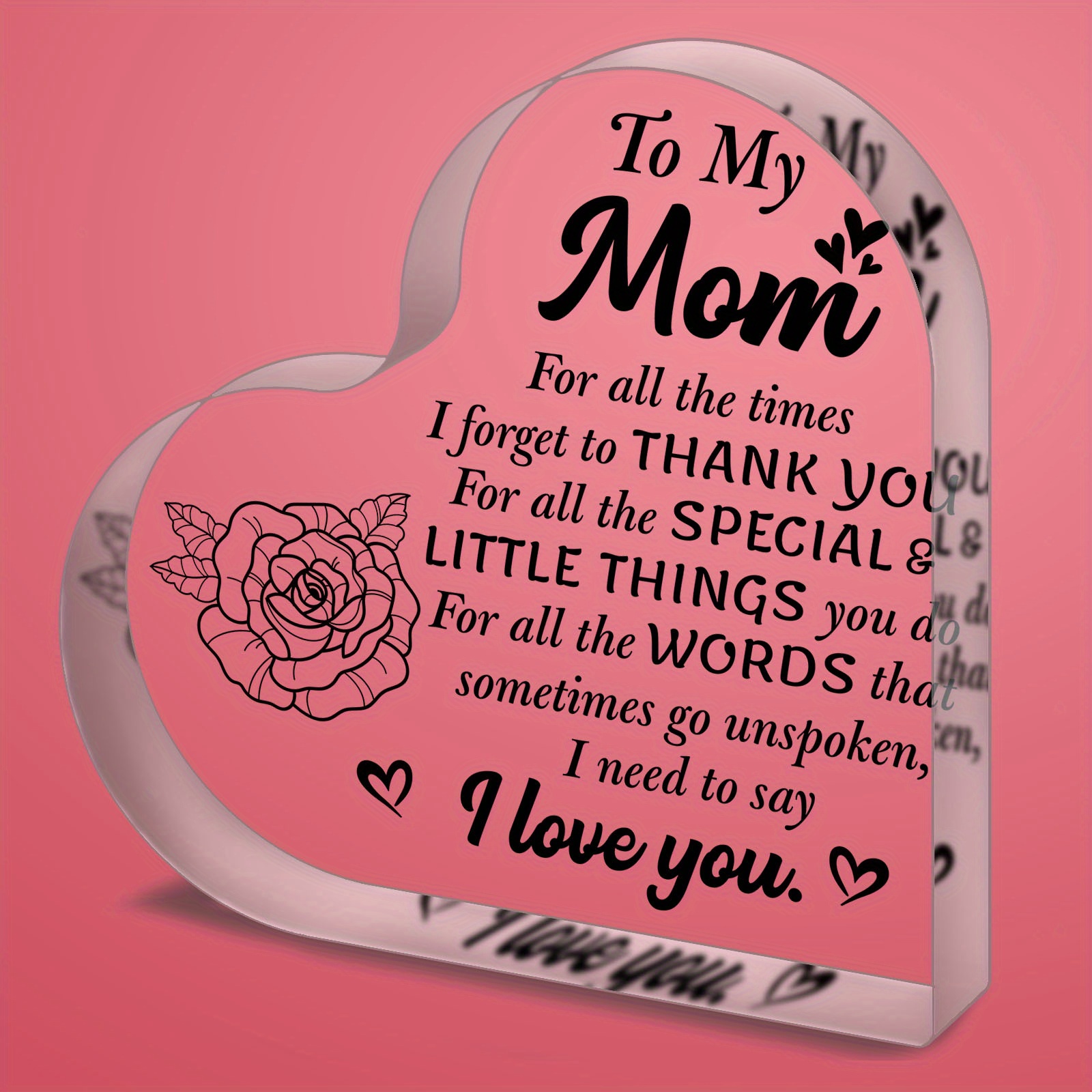 

1pc Mom Birthday Gifts For Mom I Love You Mom Mothers Day Gifts Hug Heart Crystal Paperweight For Mom From Daughter Son For Christmas Mothers Day Birthday Thanksgiving Presents