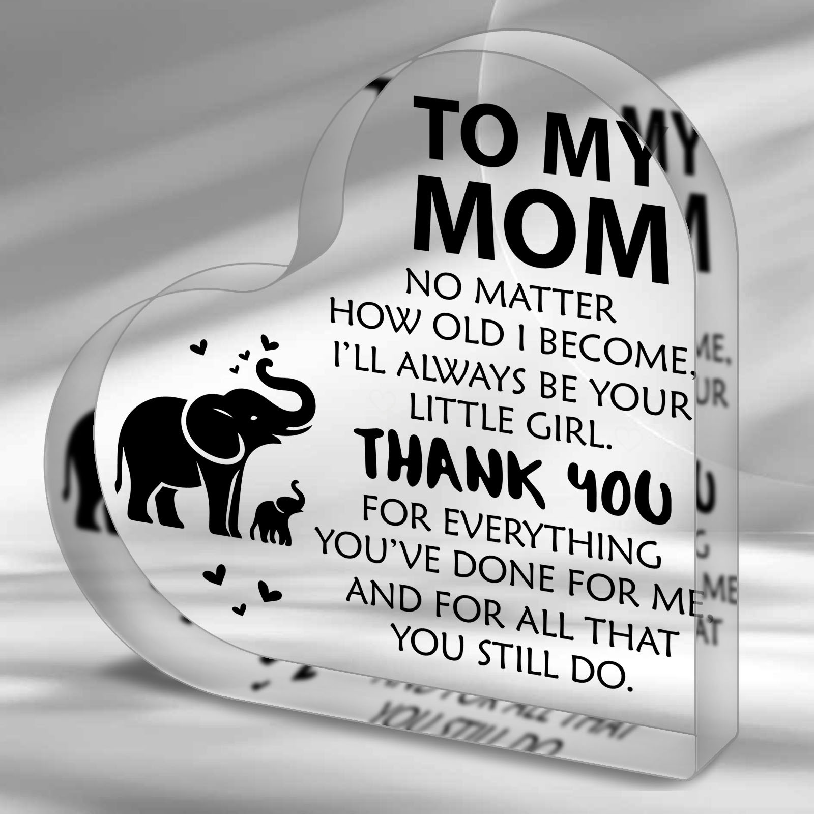 

1pc, Thank You Gift For Mom From Daughter Son Mom's Heart Acrylic Plaque Gifts Form Husbands Table Decor Appreciation Gifts For Mom Keepsake Christmas Birthday Mothers Day Gifts Ideas For Mom