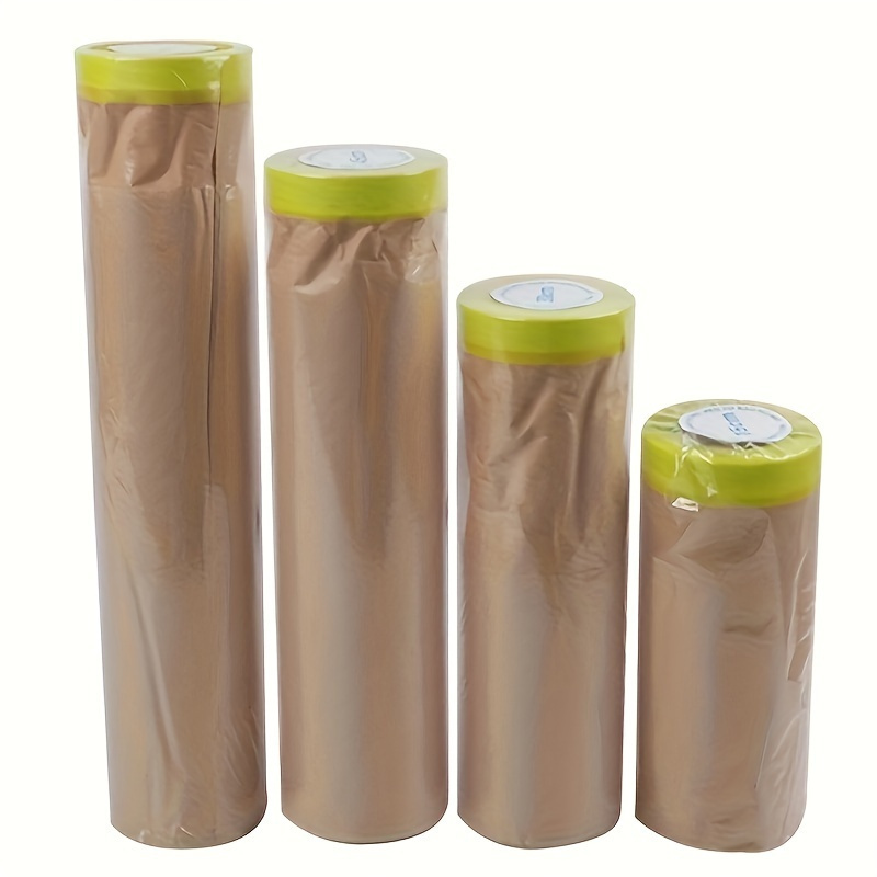 

Pre-taped Masking Paper For Car- And Drape Painters Paper, Paint Adhesive Protective Paper Roll For Covering Skirting, Frames, Cars And Auto Body