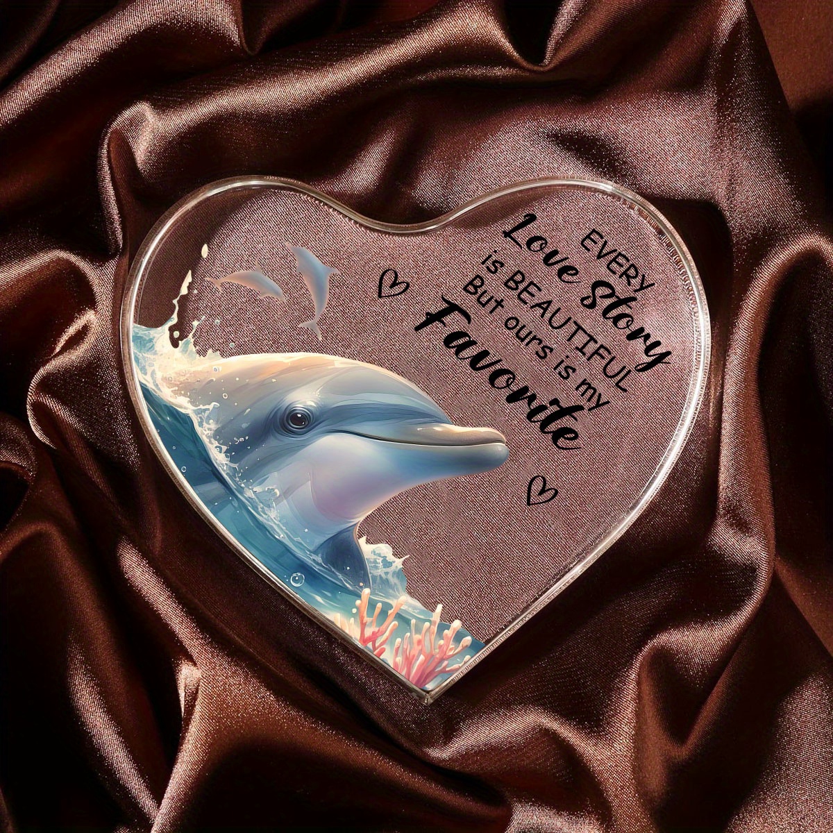 

1pc, Sea Creatures Dolphin Acrylic Desktop Decoration - Unique Birthday Gift For Bedroom, Kitchen, Living Room, And Office Décor