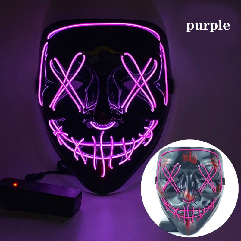 

Cyberpunk Gothic Led Demon Mask, Full Face Mask Prank Prop, Halloween Cosplay Photo Prop, Bar Club Rave Larp Party Funny Supply, Stage Performance Accessory