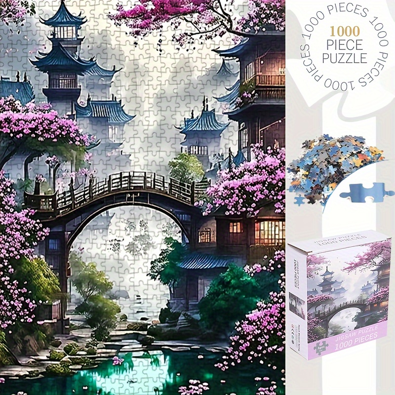

1000pcs Building Kit 19.7*27.6inch - Large Mosaic Decorative Wall Art Craft For Beginners, Ideal For Home Living Room Office Decor & Festival Gifts, Cardboard Material, Art & Crafts - 1 Box
