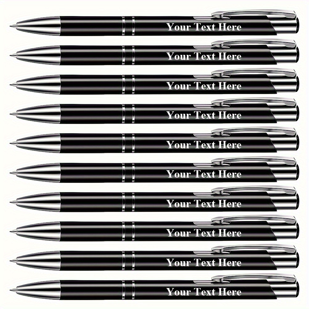 

[customization]10 Personalized Ballpoint Pens - , Smooth Writing - 10-piece Set With Premium Ink Flow - Great For Office, School And Home Use (back To )