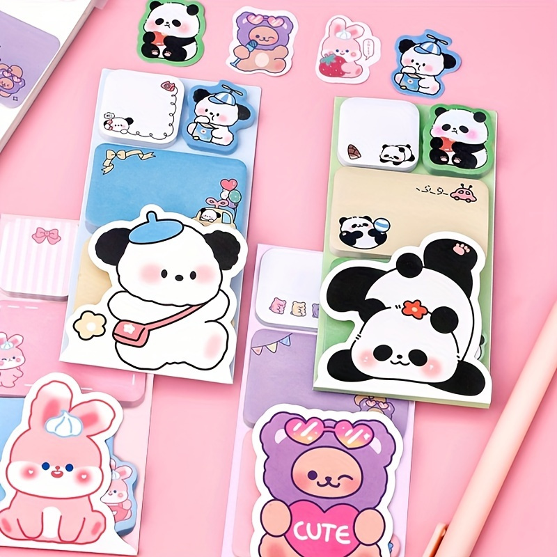 

100pcs Cute Cartoon Animal Notes - , Designs, Message Note Paper For School Supplies, Back To School , Aesthetic Stationery, Cute Notes | Illustrations | Quality