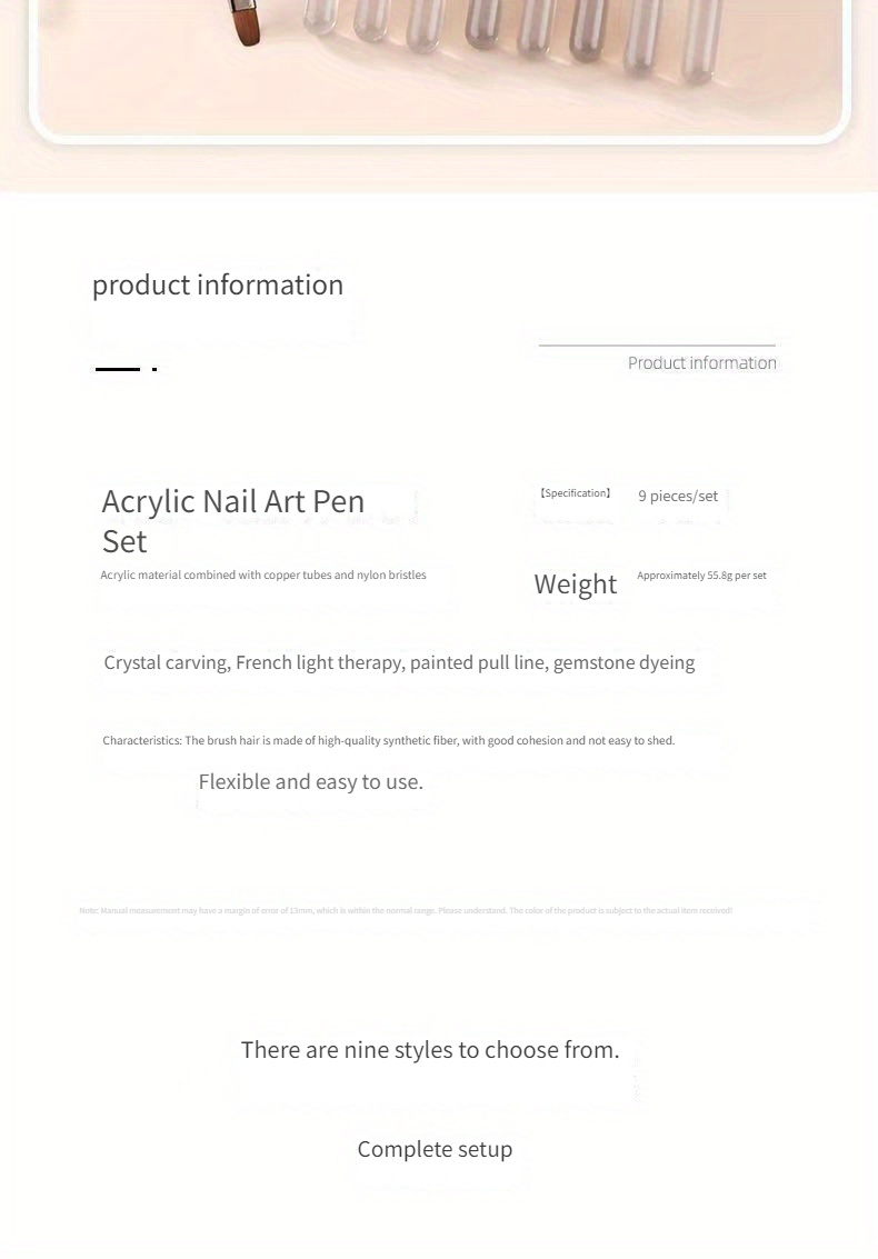 Japanese Style Nail Art Brushes Set Unscented Professional Temu South