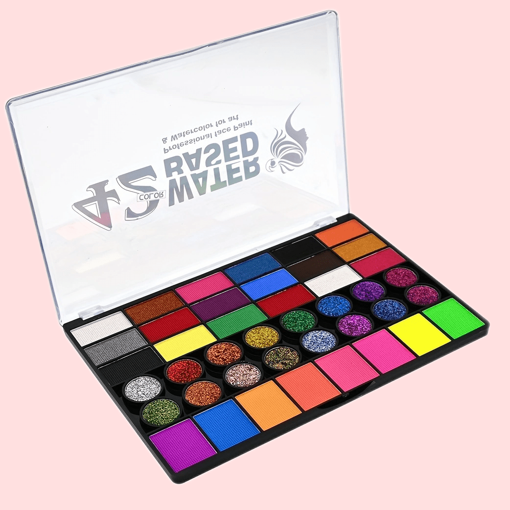 

Vibrant Fluorescent Matte Glitter Powder Set - Multicolor Face & Body Paint Kit For Stage Performances, Festivals & Makeup