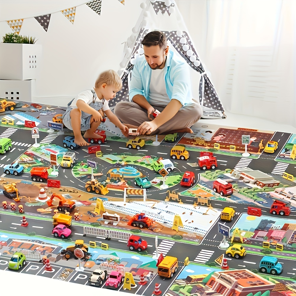 

1pc Popular Traffic City Prevention Engineering Map Field Scene Map, Waterproof And Moisture Proof Mat