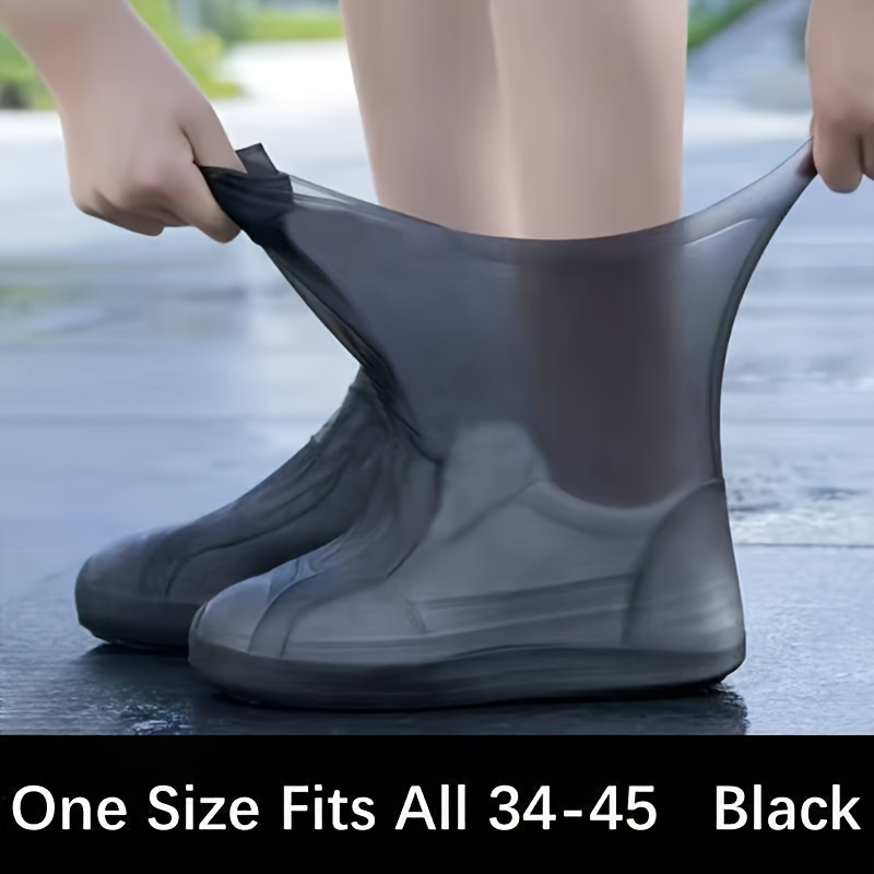 TEMU Weatherproof Shoe Protectors - Latex, Seamless, Waterproof & Slip-resistant - Outdoor And Wet - 1 Pair, Travel-friendly