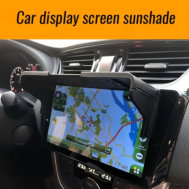 

Car Display Screen Sunshade: Universal Plastic Dashboard Cover For Gps Navigation And Rearview Mirror Protection