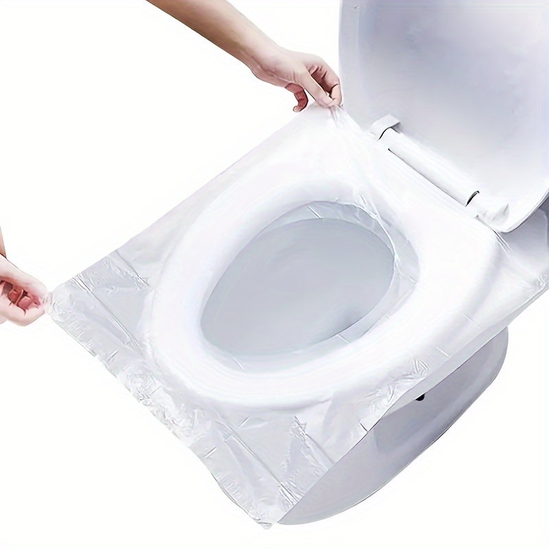 

100 Packs, Portable Toilet Cover - Waterproof Travel Toilet Mat With Cushion Paper - Disposable And Convenient