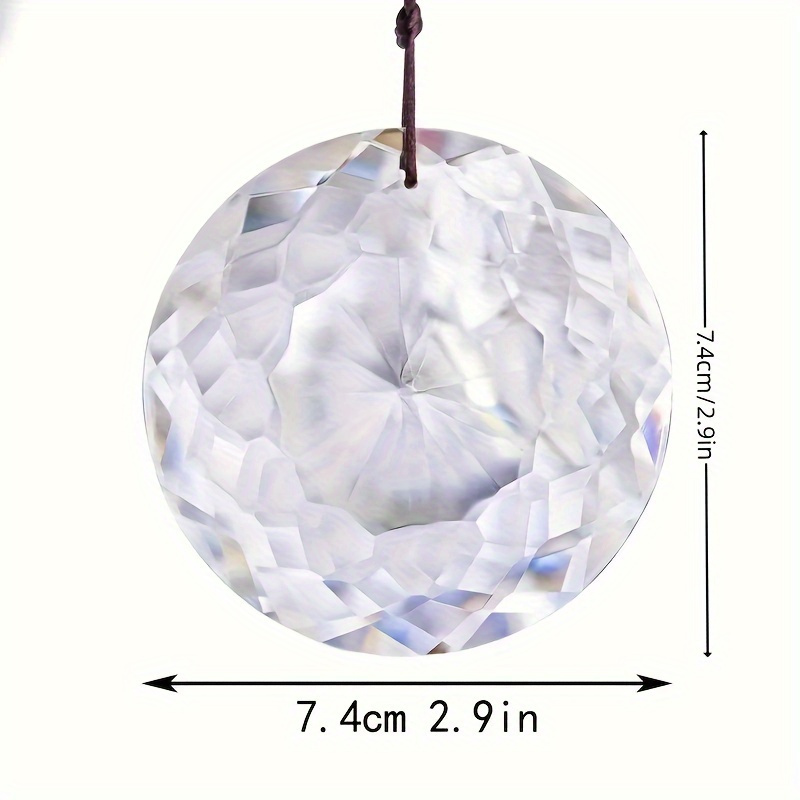 Image of Sparkling Crystal Suncatcher With Flower Of Life Prism - Retro Style For Decor