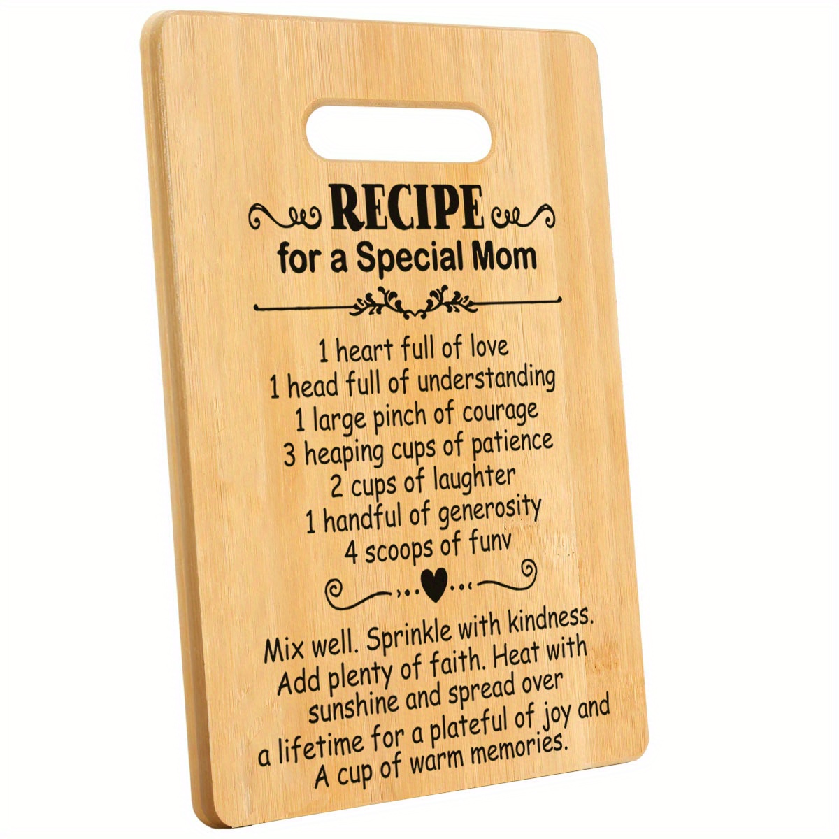 

1pcs Unique Gifts For Mom, Mom Birthday Gifts From Daughters Or Son, Best Kitchen Decor And Thanksgiving Gift Ideas For Mom, Bamboo Cutting Board For Mom