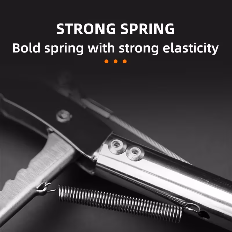 stainless steel snake tongs with lock wide jaw for safe reptile handling ideal for amphibians   multifunctional catching Product details 4