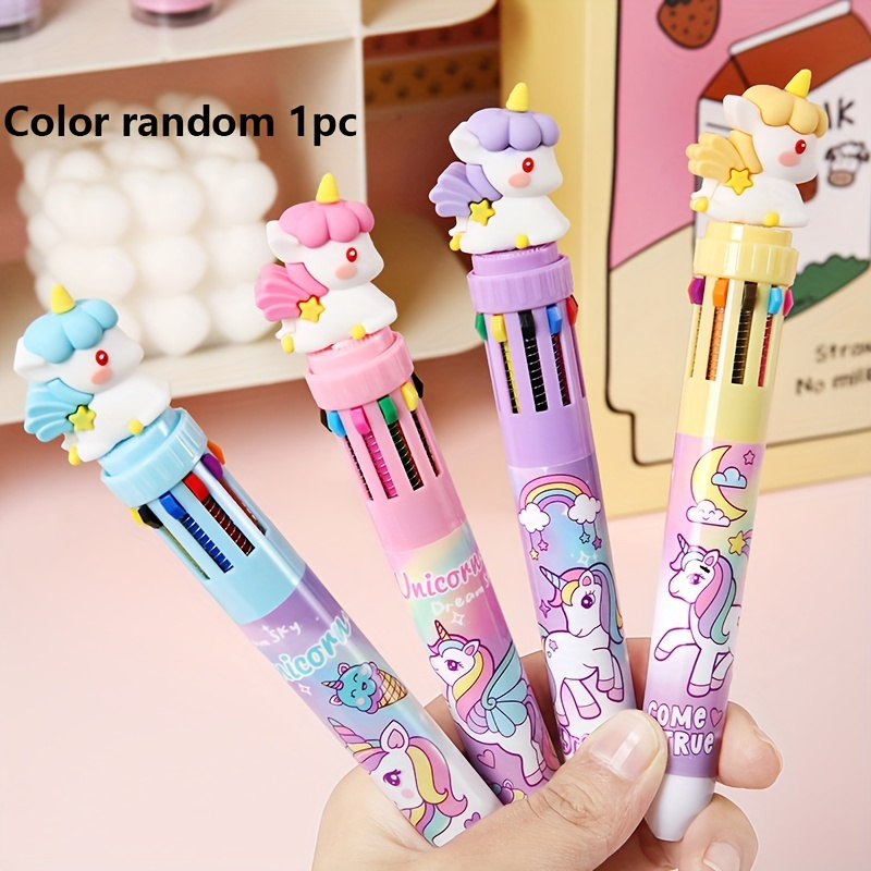 

Rainbow Unicorn Ballpoint Pen, Cute Stationery, No Feather, School & Office, Assorted Colors, Ideal Gift