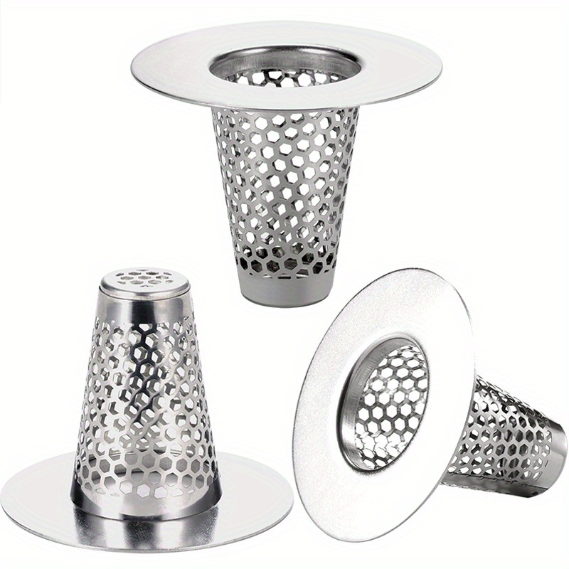 

304 Stainless Steel Cone Filter For Bathroom Floor Drain, Basin Drain Pipe Anti-blocking Filter