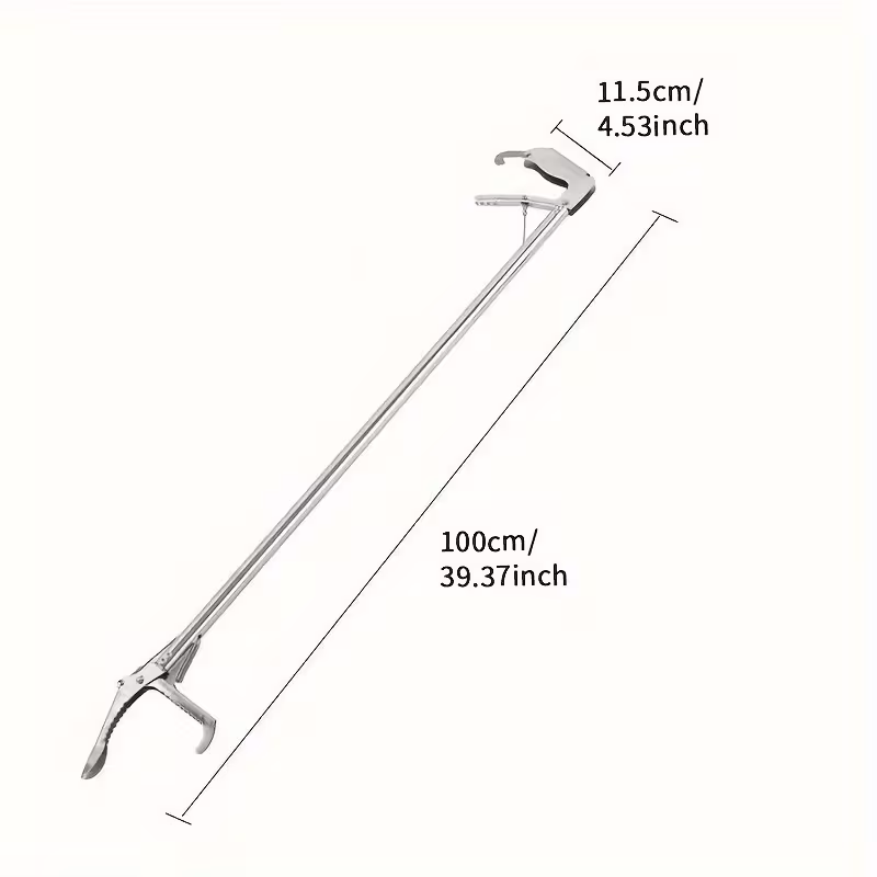 stainless steel snake tongs with lock wide jaw for safe reptile handling ideal for amphibians   multifunctional catching Product details 0