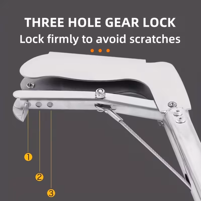 stainless steel snake tongs with lock wide jaw for safe reptile handling ideal for amphibians   multifunctional catching Product details 3