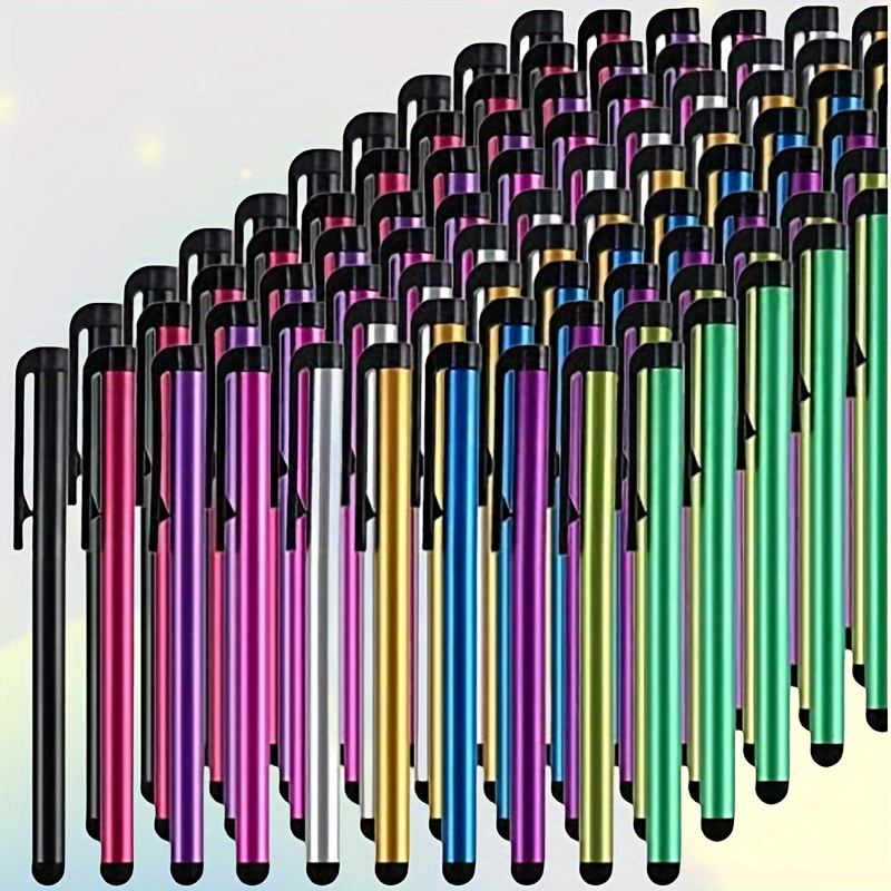 

Touch Screen Stylus, 10 Pack Of Mixed Color Universal Color Long Metal Pens, Suitable For A Variety Of Mobile Phones, Tablets, Various Colors Of Touch Screen Pens-