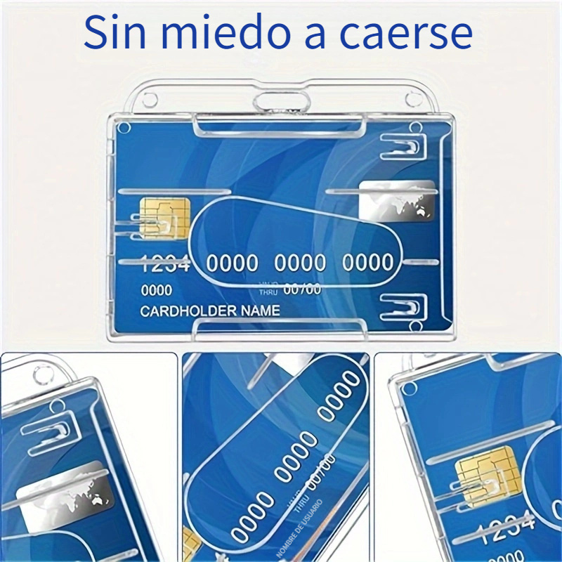 Portatarjetas Identificación Portatarjetas De Identificación Doble Cara - Rígido, Para Insignias Y Tarjetas De Negocio Soporte Rígido Para Credenciales