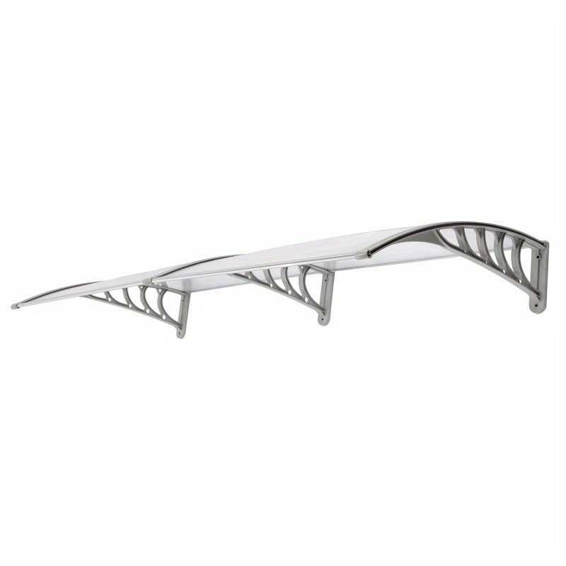 

80*38in Transparent Plate Gray Bracket Awning Plastic Bracket Sun Panel Front And Rear Aluminum Strips