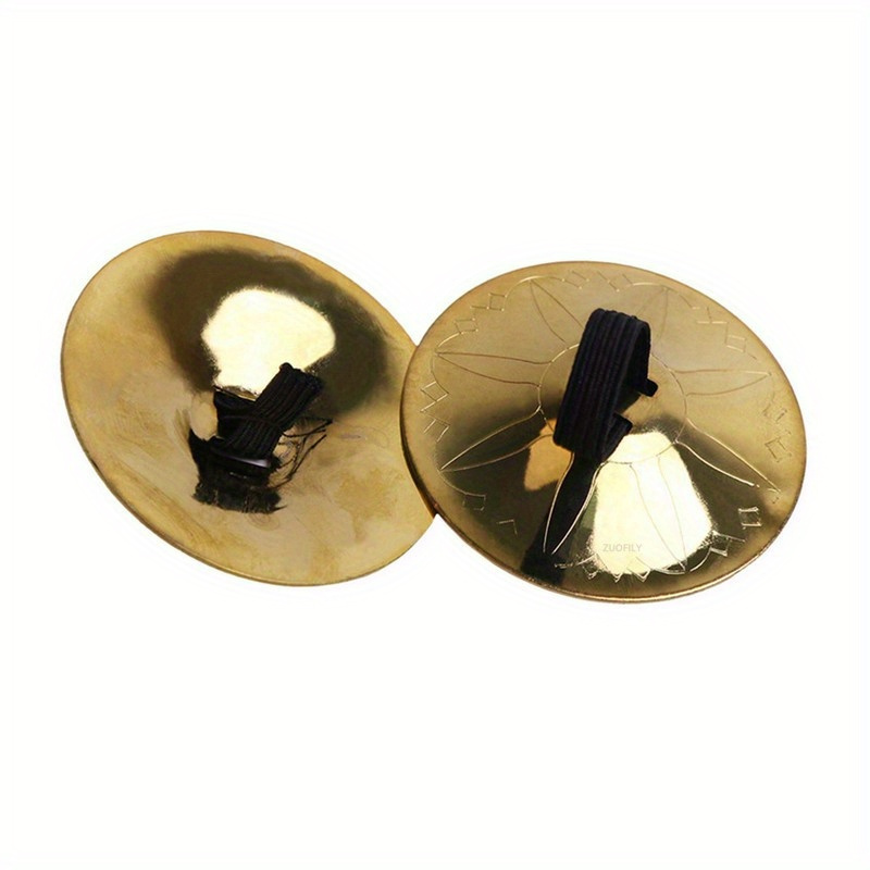 Image of 2pcs Unique Cymbals - Round Alloy Musical Instruments For Stage Performance, , And Gift - Perfect For Halloween, Christmas, Bar, Club, Rave
